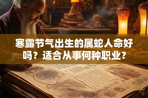 寒露节气出生的属蛇人命好吗？适合从事何种职业？