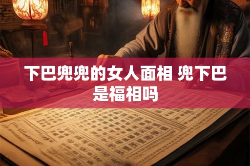 下巴兜兜的女人面相 兜下巴是福相吗