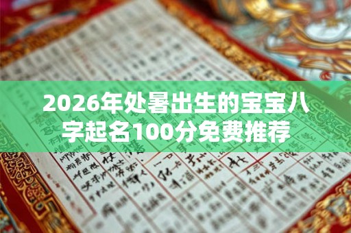 2026年处暑出生的宝宝八字起名100分免费推荐