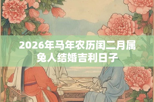 2026年马年农历闰二月属兔人结婚吉利日子