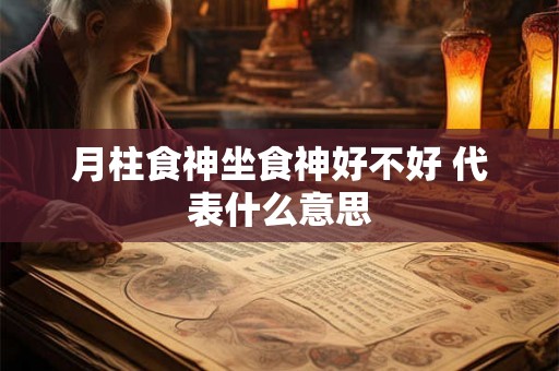 月柱食神坐食神好不好 代表什么意思