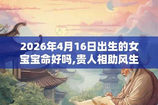 2026年4月16日出生的女宝宝命好吗,贵人相助风生水起