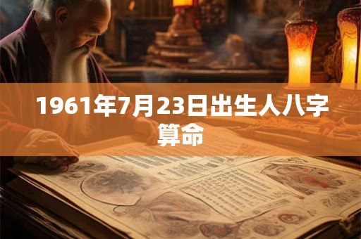 1961年7月23日出生人八字算命