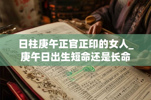 日柱庚午正官正印的女人_庚午日出生短命还是长命
