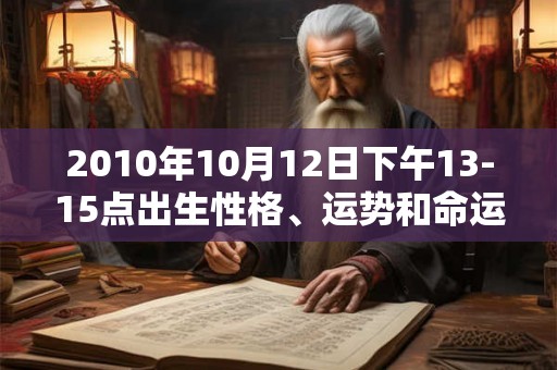 2010年10月12日下午13-15点出生性格、运势和命运