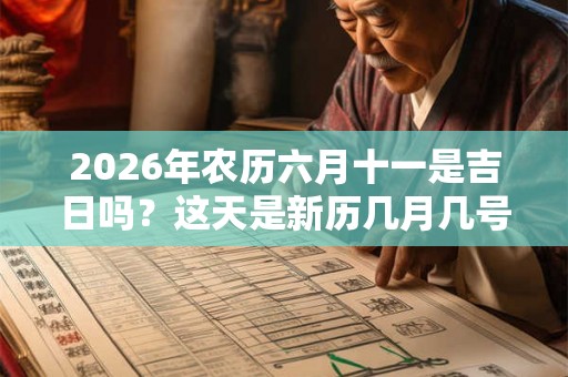 2026年农历六月十一是吉日吗？这天是新历几月几号？