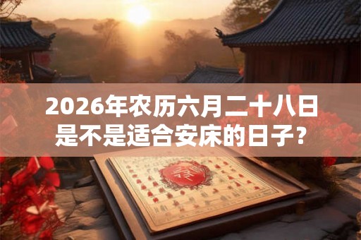 2026年农历六月二十八日是不是适合安床的日子？