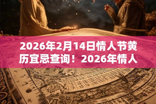 2026年2月14日情人节黄历宜忌查询！2026年情人节禁忌？