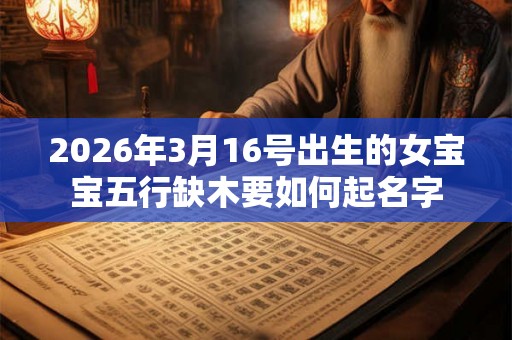 2026年3月16号出生的女宝宝五行缺木要如何起名字