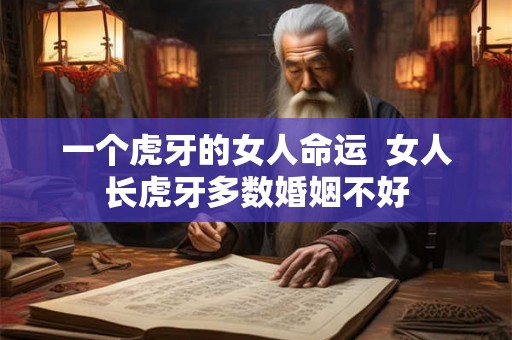 一个虎牙的女人命运  女人长虎牙多数婚姻不好