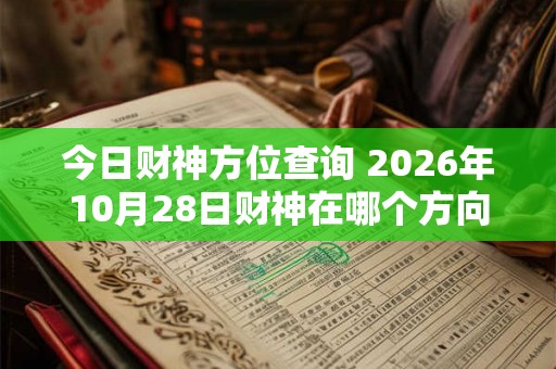 今日财神方位查询 2026年10月28日财神在哪个方向