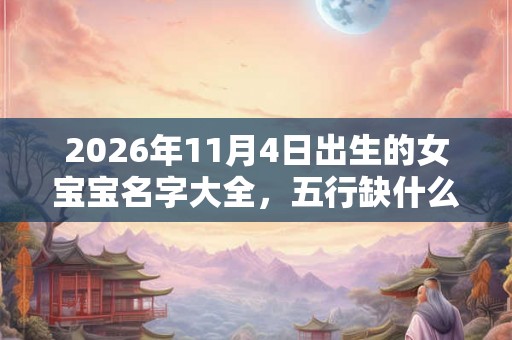 2026年11月4日出生的女宝宝名字大全，五行缺什么呢？