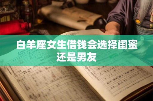 白羊座女生借钱会选择闺蜜还是男友 白羊座女生借钱会选择闺蜜还是男友