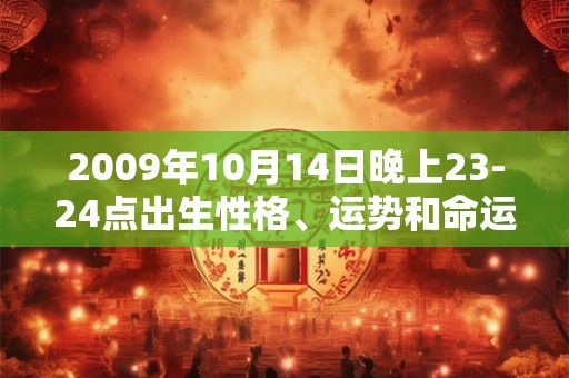 2009年10月14日晚上23-24点出生性格、运势和命运 2009年10月14日晚上23-24点出生性格、运势和命运