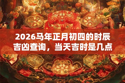 2026马年正月初四的时辰吉凶查询，当天吉时是几点？
