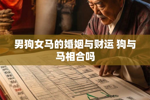 男狗女马的婚姻与财运 狗与马相合吗