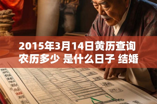 2015年3月14日黄历查询 农历多少 是什么日子 结婚吉时