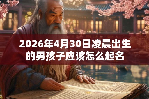 2026年4月30日凌晨出生的男孩子应该怎么起名