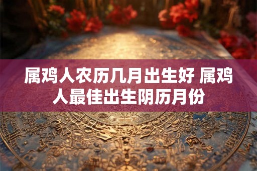 属鸡人农历几月出生好 属鸡人最佳出生阴历月份
