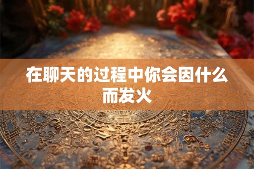 在聊天的过程中你会因什么而发火