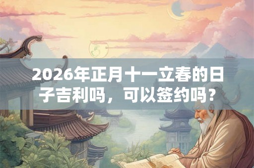 2026年正月十一立春的日子吉利吗，可以签约吗？