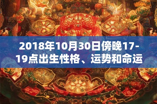 2018年10月30日傍晚17-19点出生性格、运势和命运