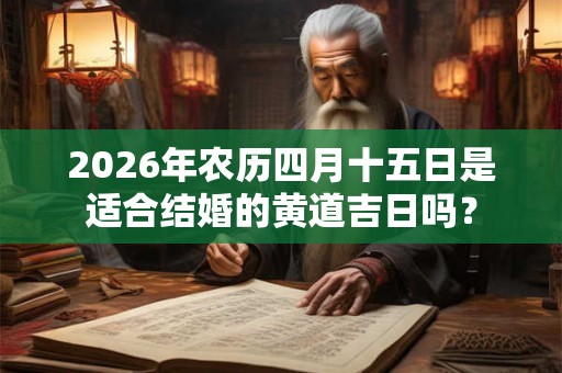 2026年农历四月十五日是适合结婚的黄道吉日吗? 2026年农历四月十五日是适合结婚的黄道吉日吗?