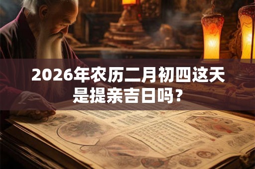 2026年农历二月初四这天是提亲吉日吗？