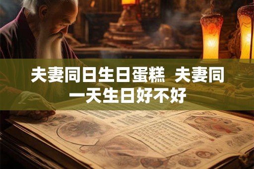 夫妻同日生日蛋糕  夫妻同一天生日好不好