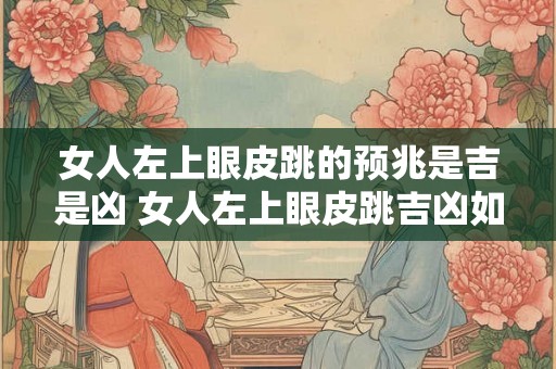 女人左上眼皮跳的预兆是吉是凶 女人左上眼皮跳吉凶如何