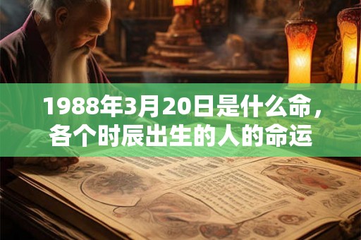 1988年3月20日是什么命,各个时辰出生的人的命运 1988年3月20日是什么命,各个时辰出生的人的命运