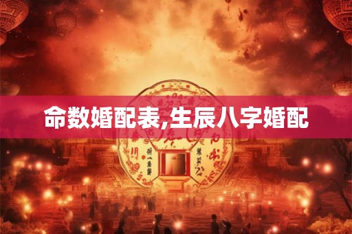 命数婚配表,生辰八字婚配