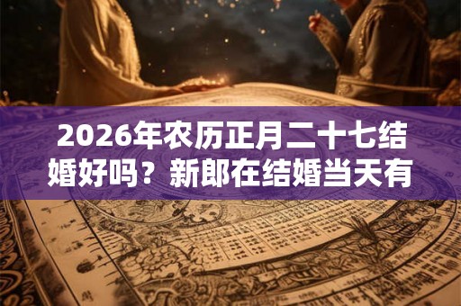 2026年农历正月二十七结婚好吗？新郎在结婚当天有什么讲究？