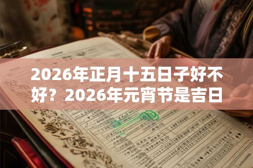 2026年正月十五日子好不好?2026年元宵节是吉日吗? 2026年正月十五日子好不好?2026年元宵节是吉日吗?