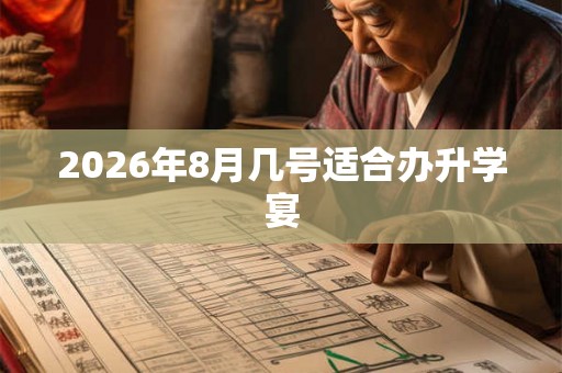 2026年8月几号适合办升学宴