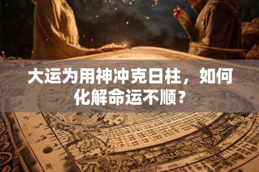 大运为用神冲克日柱，如何化解命运不顺？