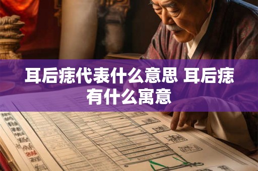 耳后痣代表什么意思 耳后痣有什么寓意