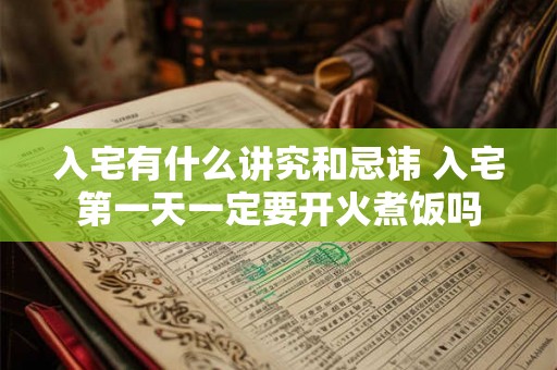 入宅有什么讲究和忌讳 入宅第一天一定要开火煮饭吗