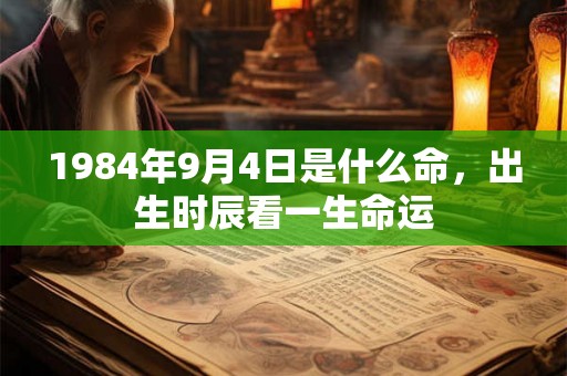 1984年9月4日是什么命,出生时辰看一生命运 1984年9月4日是什么命,出生时辰看一生命运