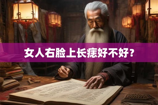 女人右脸上长痣好不好？