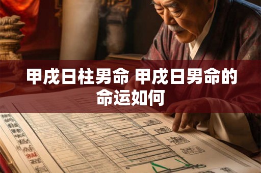 甲戌日柱男命 甲戌日男命的命运如何 甲戌日柱男命 甲戌日男命的命运如何