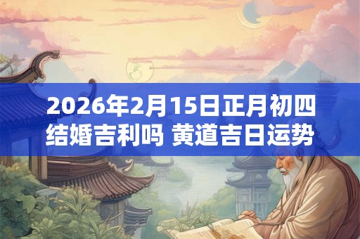 2026年2月15日正月初四结婚吉利吗 黄道吉日运势平稳
