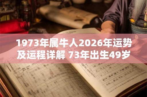 1973年属牛人2026年运势及运程详解 73年出生49岁牛人在虎年每月运势