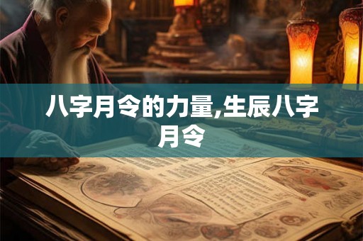 八字月令的力量,生辰八字月令