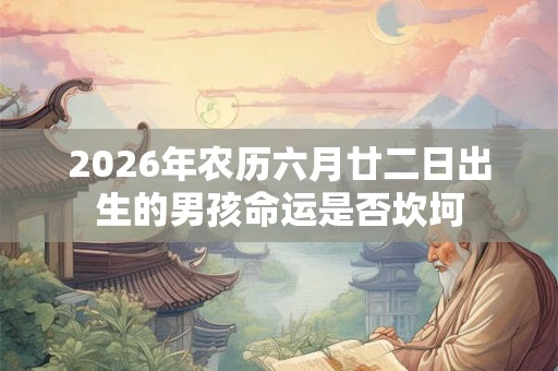 2026年农历六月廿二日出生的男孩命运是否坎坷 2026年农历六月廿二日出生的男孩命运是否坎坷