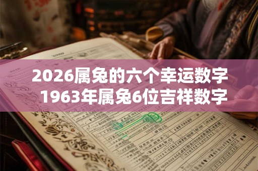2026属兔的六个幸运数字  1963年属兔6位吉祥数字