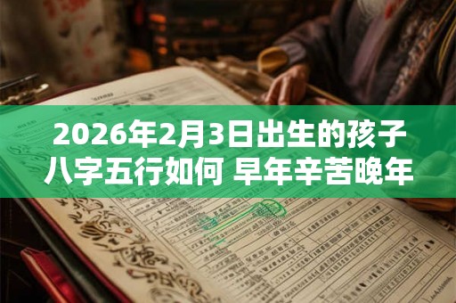 2026年2月3日出生的孩子八字五行如何 早年辛苦晚年享福 2026年2月3日出生的孩子八字五行如何 早年辛苦晚年享福