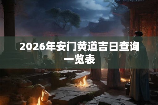 2026年安门黄道吉日查询一览表