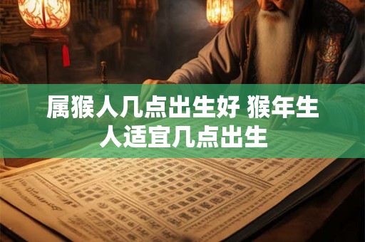 属猴人几点出生好 猴年生人适宜几点出生