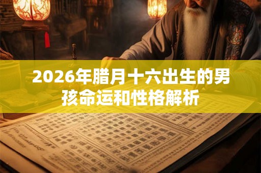 2026年腊月十六出生的男孩命运和性格解析